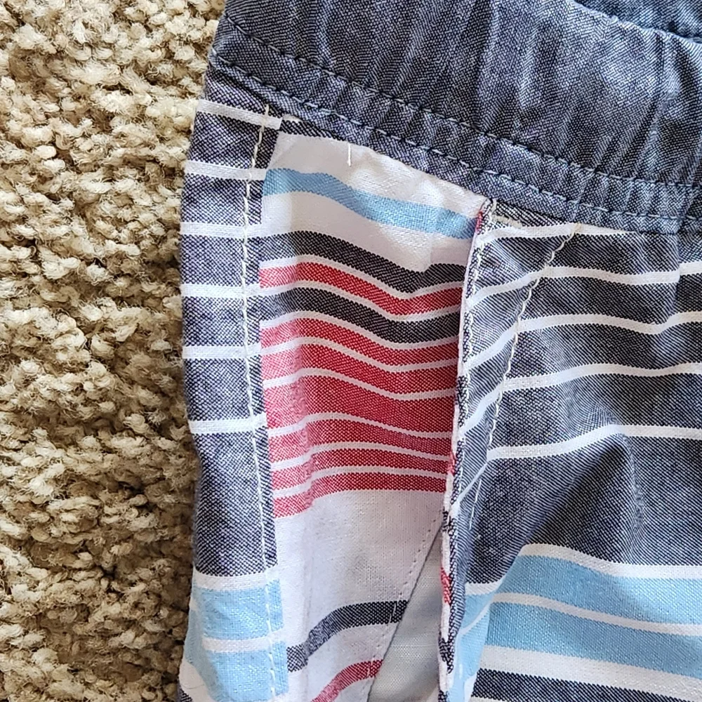 Nautica Boys Striped Shorts Size 10 Colors red white dark and light blue